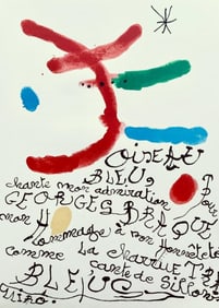 Joan Miró, Poême pour Georges Braque (Cramer 87), l’Hommage à Georges Braque,