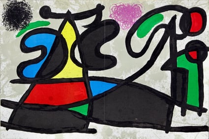 Joan Miró, Composition, Derrière le miroir, Limited Edition Lithograph