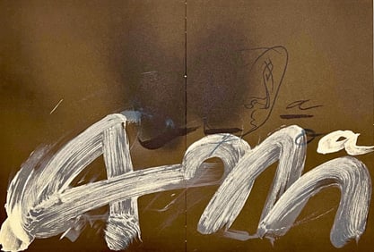 Antoni Tàpies, Composition, Hommage à Aimé et Marguerite Maeght, Derrière le