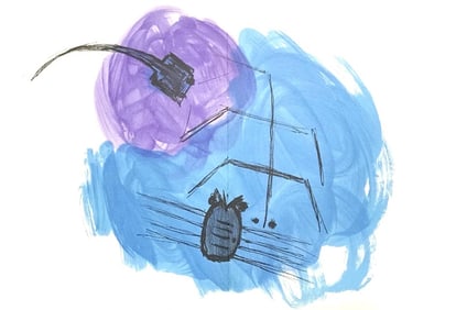 Vassilakis Takis (?????), Composition, Hommage à Aimé et Marguerite Maeght, Derrière