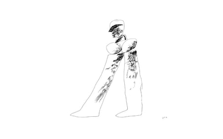 David Hockney, Man (Mikro 20), Suites nº8, Rencontres, Limited Edition Lithograph