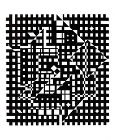 Victor Vasarely, Composition, Croisées, Limited Edition Héliogravure
