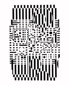 Victor Vasarely, Composition, Croisées, Limited Edition Héliogravure