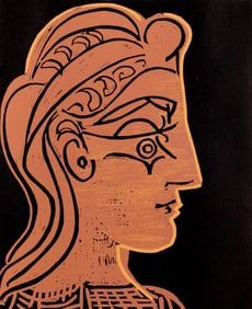 Pablo Picasso, Head of a Woman in Profile (Orozco 214), Grabados al linóleo, Limited Edition