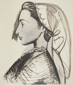 Pablo Picasso, Composition (Orozco 238), Picasso, La flûte double, Limited Edition Lithograph