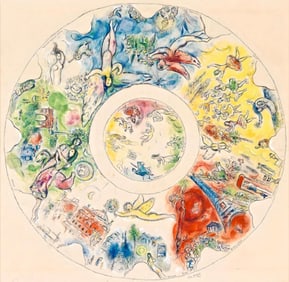 Marc Chagall, Composition (Cramer 61), Le Plafond de l'Opéra de Paris, Limited Edition