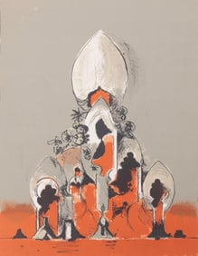 Graham Sutherland, Composition, San Lazzaro et ses Amis, XXe Siècle, Limited Edition Lithograph