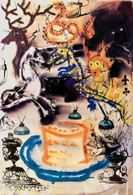 Salvador Dalí, Composition (Field 69-5, A-M), Alice's Adventures in Wonderland, Limited Edition