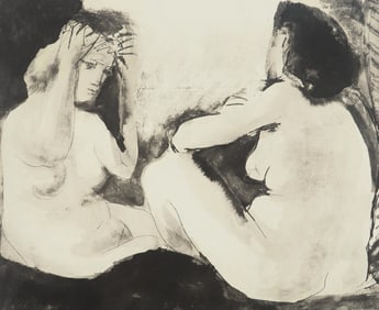 Pablo Picasso, Composition (Orozco 238), Picasso, La flûte double, Limited Edition Lithograph