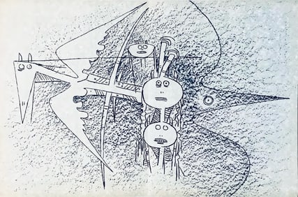 Wifredo Lam, Composition, Suites nº3, Limited Edition Lithograph