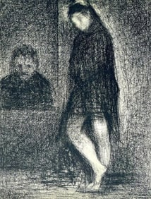 Georges Seurat, Composition, Derrière le miroir, Limited Edition Lithograph