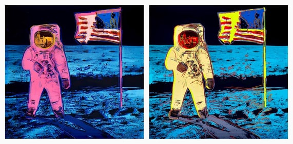 Andy Warhol, Moonwalk, Pink, Suite of Two, Official Limited Edition, Sunday B. Morning, Silkscreens