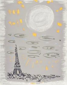 André Masson, La Tour Eiffel au ciel gris, Regards sur Paris, Limited Edition Lithograph