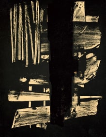 Pierre Soulages, Lithographie n.9 (Rivière 9; Encrevé et Miessner 54), XXe siècle,