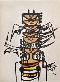 Wifredo Lam, Composition, Ediciones Polígrafa, Redfern Gallery, Limited Edition Lithograph