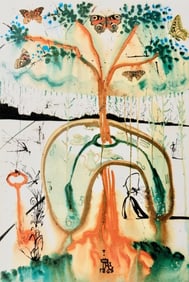 Salvador Dalí, Composition (Field 69-5, A-M), Alice's Adventures in Wonderland, Limited Edition