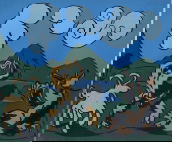 Pablo Picasso, Fauns and Goat (Orozco 214), Grabados al linóleo, Limited Edition Linocut