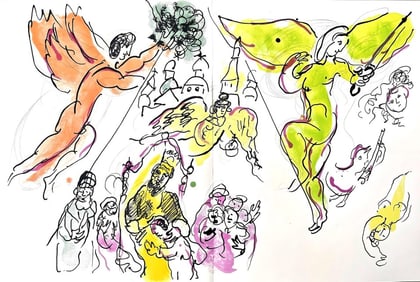 Marc Chagall, Composition (Cramer 61), Le Plafond de l'Opéra de Paris, Limited Edition