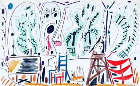 Pablo Picasso, Composition (Cramer 101), Carnet de la Californie, Limited Edition Lithograph