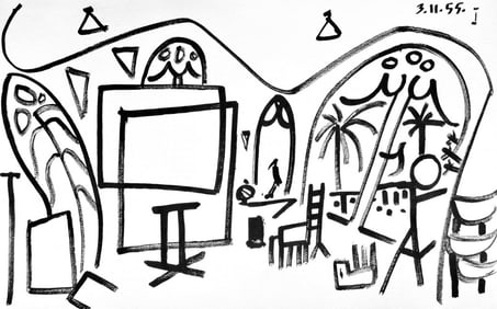 Pablo Picasso, Composition (Cramer 101), Carnet de la Californie, Limited Edition Lithograph