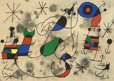 Joan Miró, Composition (Cramer 112; Mourlot 439-442), Derrière le miroir, Limited Edition