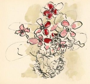 Georges Braque, Fleurs rouges, Georges Braque le solitaire, XXe siècle, Limited Edition