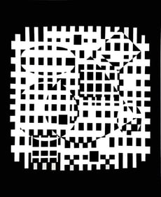 Victor Vasarely, Composition, Croisées, Limited Edition Héliogravure