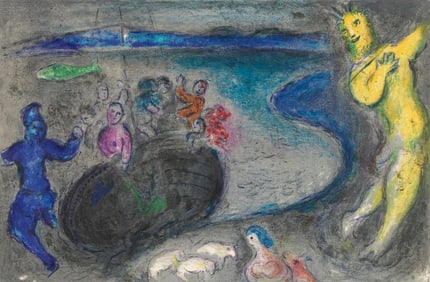 Marc Chagall, Le Songe du Capitaine Bryaxis, Daphnis et Chloé, Limited Edition Hé