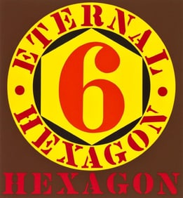 Robert Indiana, Eternal Hexagon (Sheehan 33), X + X, Ten Works by Ten Painters, Limited Edition