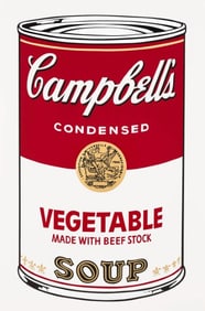 Andy Warhol, Campbell’s Soup, Vegetable, Official Edition, Sunday B. Morning, Silkscreen