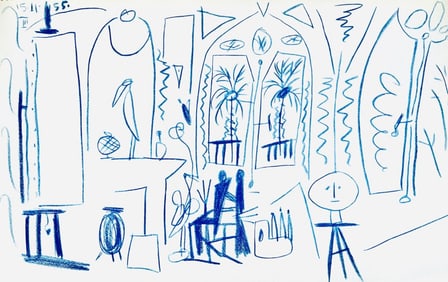 Pablo Picasso, Composition (Cramer 101), Carnet de la Californie, Limited Edition Lithograph