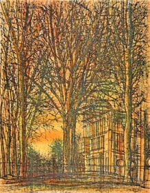 Jean Carzou, La Maison dans les arbres, Regards sur Paris, Limited Edition Lithograph