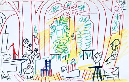 Pablo Picasso, Composition (Cramer 101), Carnet de la Californie, Limited Edition Lithograph