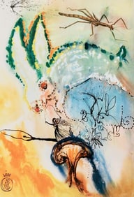 Salvador Dalí, Composition (Field 69-5, A-M), Alice's Adventures in Wonderland, Limited Edition