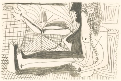 Pablo Picasso, Composition, Le Goût du Bonheur (Cramer 148; Bloch 2013), Limited Edition Mixed