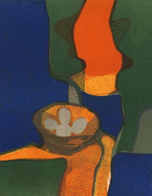 André Minaux, Composition, L'Odyssée, Limited Edition Lithograph: Lithograph on vélin sirène des papeteries Arjomari paper. Paper size: 12 x 9.25 inches. Excellent condition. Inscription: Unsigned and unnumbered, as issued. Notes: From the folio, L'Odyss&#