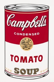 Andy Warhol, Campbell’s Soup, Tomato, Official Edition, Sunday B. Morning, Silkscreen