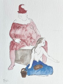Pablo Picasso, Saltimbanque (Orozco 95), Picasso: Fifteen Drawings, Limited Edition Lithograph
