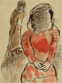Marc Chagall, The daughter-in-law of Judah (Mourlot 117-46; Cramer 25), Drawings from the Bible,