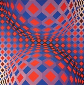 Victor Vasarely, Composition, Octogone, Limited Edition Héliogravure