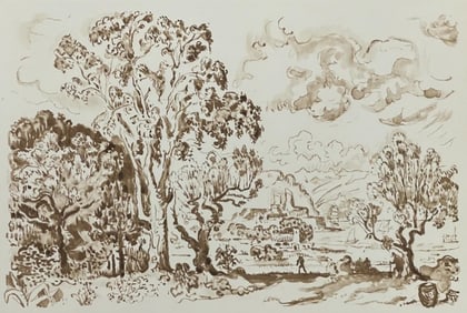 Paul Signac, Antibes. L'eucalyptus, Signac Dessins, Limited Edition Lithograph