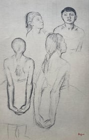 Edgar Degas, Four sketches of a small dancer, Ten Ballet Sketches, Limited Edition Lithograph