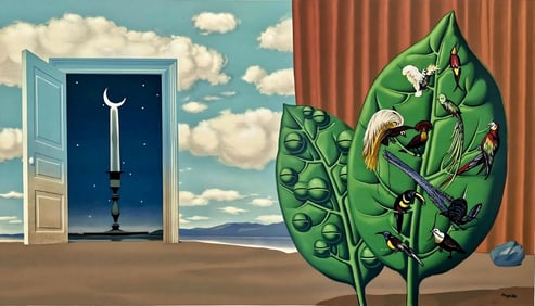 René Magritte, Une Porte s'ouvre sur la Nuit Veloutée, Les Enfants Trouvés de