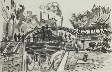 Paul Signac, L'Hôtel du Nord, Signac Dessins, Limited Edition Lithograph