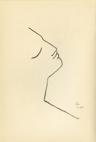 Jean Cocteau, Composition, Sous le Manteau de Feu, Limited Edition Lithograph