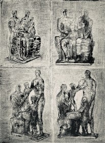Henry Moore, Family Groups, The Drawings of Henry Moore, Limited Edition Lithograph
