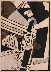 Jean Pougny, Composition, Pougny, dix linogravures originales, 1914-1920, Limited Edition Linocut