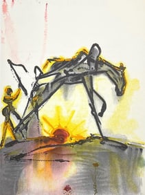 Salvador Dalí, Le Cheval de Labeur, Les Chevaux de Dalí, Limited Edition Lithograph