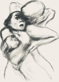 Käthe Kollwitz, Death Seizes a Woman (Tod packt eine Frau), Limited Edition Lithograph