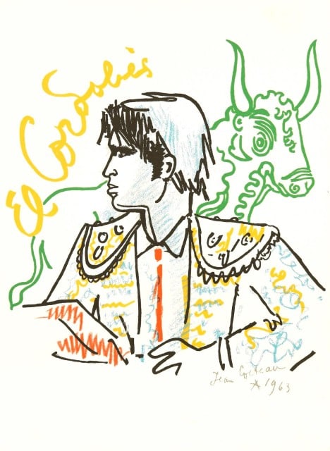 Jean Cocteau, Composition, Taureaux, Limited Edition Lithograph (1 of 8)